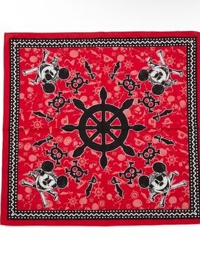 Mickey Mouse Pirates Swords Disney Red Bandana Hair Accessory Unisex Travel Trip